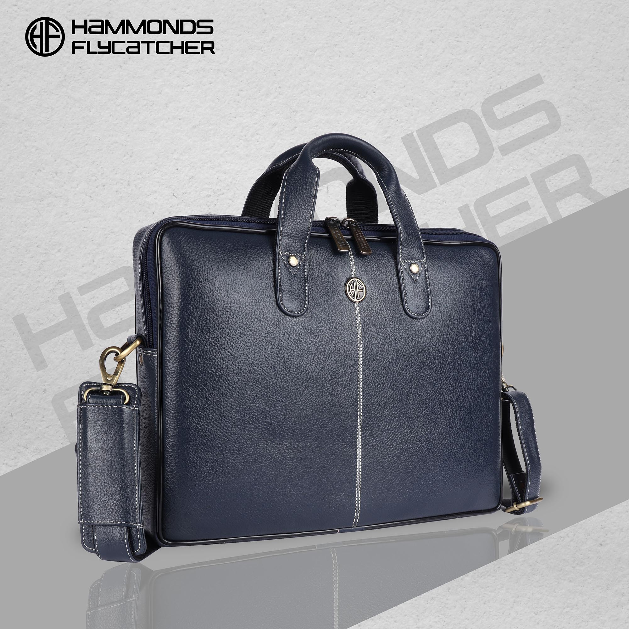 Office Bag for Men - Genuine Leather Laptop Bag - Fits Upto 14 Inch Laptop Bag/MacBook - 1 Year Warranty