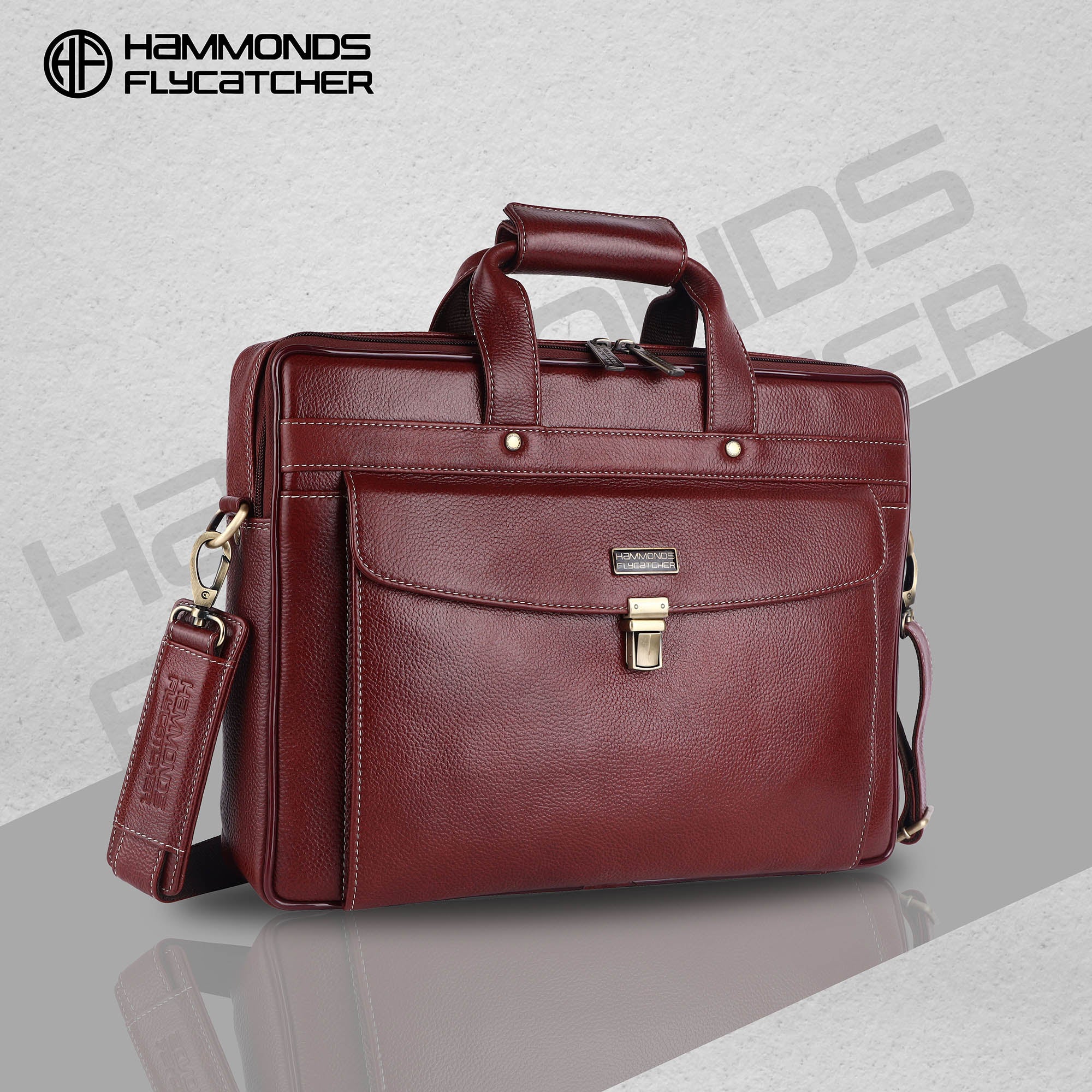 Genuine Leather Laptop Messenger Bag For Men - It Comes With 1 Year Warranty