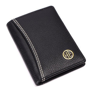 Genuine Leather Card Holder for Men & Women, RFID Protected, 6 Card Slots, Currency Slot