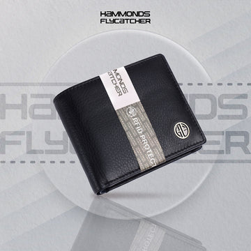 Men's Wallet - Genuine Leather Bifold Money Wallet with RFID Protection - Black Wallet for Men - 5 Card