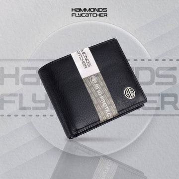Hammonds Flycatcher Men's Wallet - Genuine Leather Bifold Money Wallet with RFID Protection - Black Wallet for Men - 5 Card
