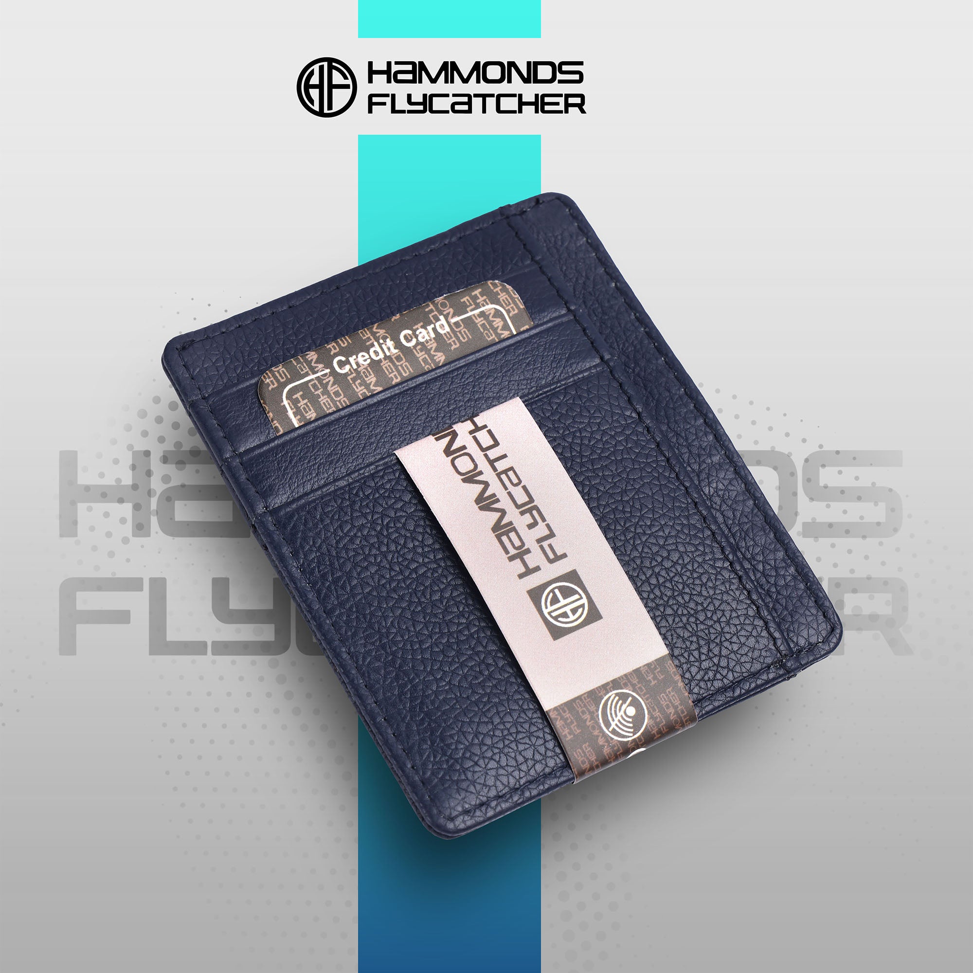 Genuine Leather Card Holder for Men/Card Holder for Women, Blue | Slim Design RFID Protected Credit Cards