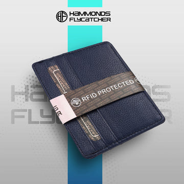Genuine Leather Card Holder for Men & Card Holder for Women, Blue | RFID Protected Leather Card Holder