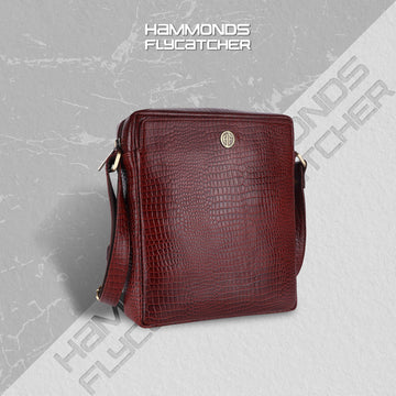 Hammonds Flycatcher Genuine Leather Travel Messenger Sling Side Documents Bags| 1 Compartments |1 Inner Zipper pocket |1 front