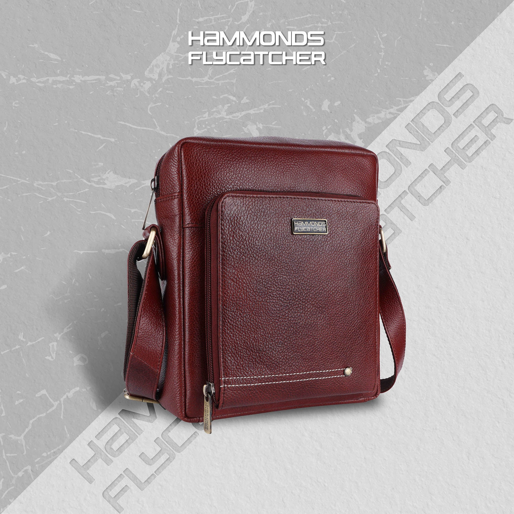 Hammonds Flycatcher Genuine Leather Travel Messenger Sling Side Documents Bags| 1 Compartments |1 Inner Zipper pocket |1 front