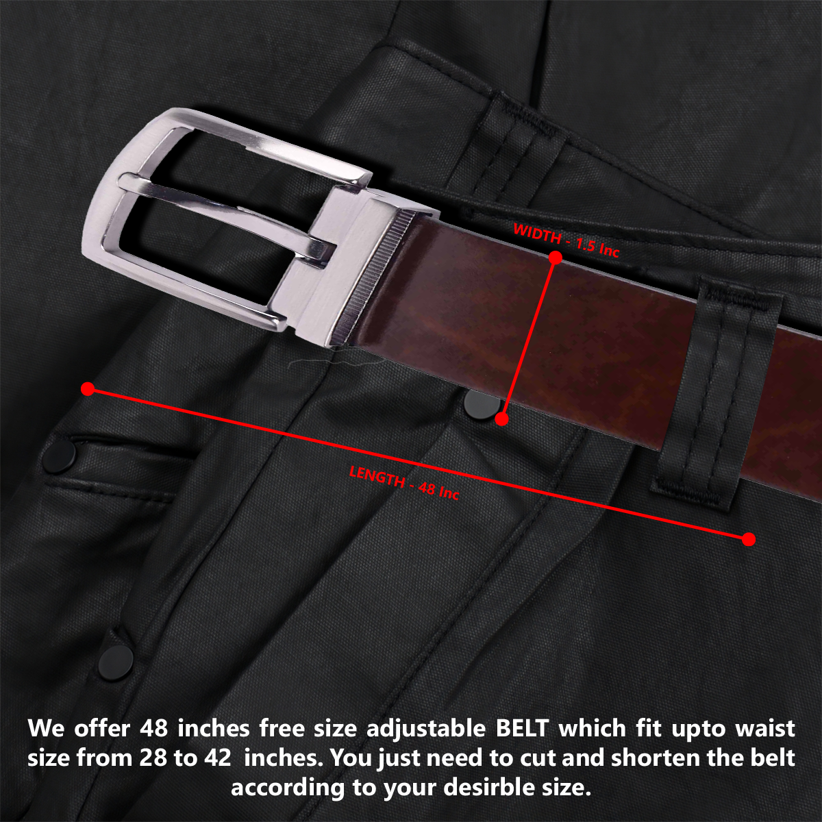 Brown Genuine Leather Belt for Men