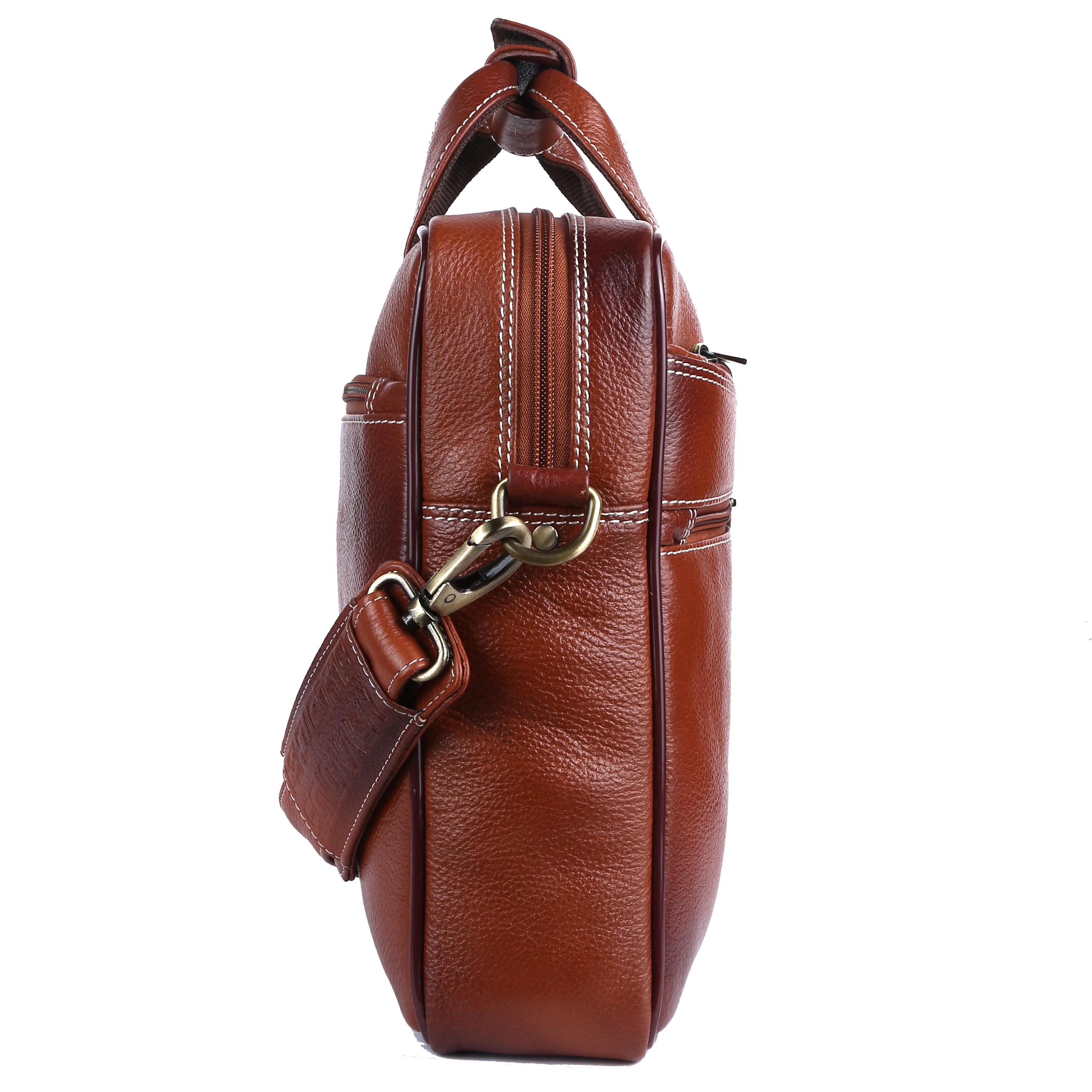 Leather Laptop Office Bag for Men - Messenger Shoulder Bag - Fits 14/15.6/16 Inch Laptop