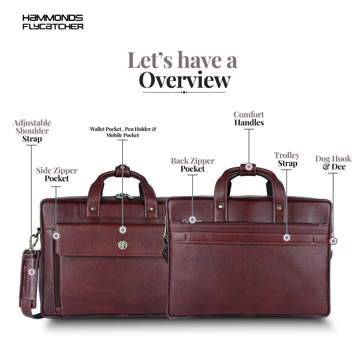 Expandable Leather Laptop Bag 16 Inch – Hammonds Flycatcher