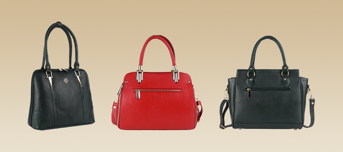 Leather handbag lifestyle styling for office travel city fashion and everyday outfits