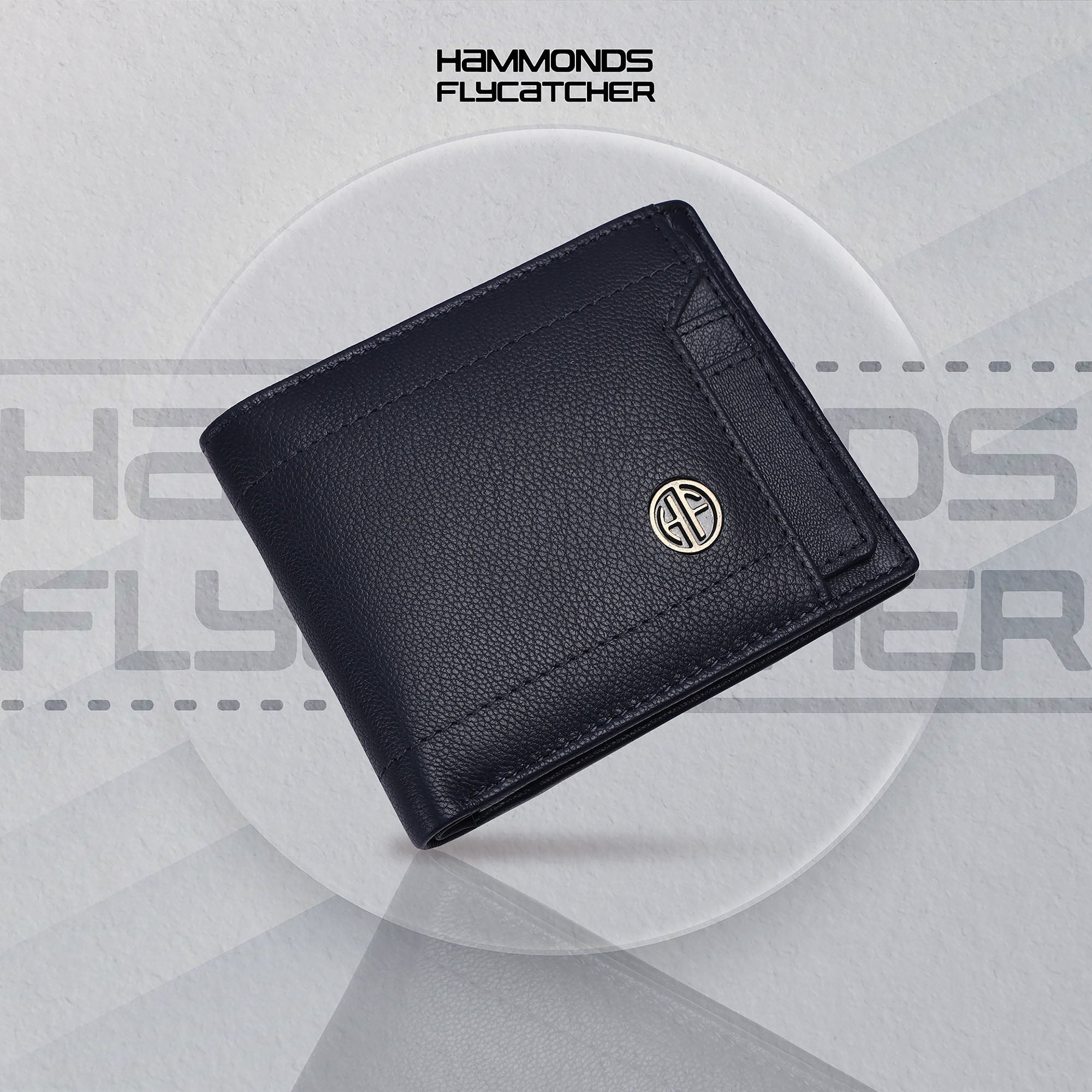 Men's Bifold Branded Wallet - Genuine Leather Money Purse with RFID Protected, 6 ATM Card Holders and More