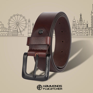 Premium Pure Leather Belt for Men - Fits Waist Sizes 28-46, 1.5 Inch Width - Ideal for Casual & Formal Use