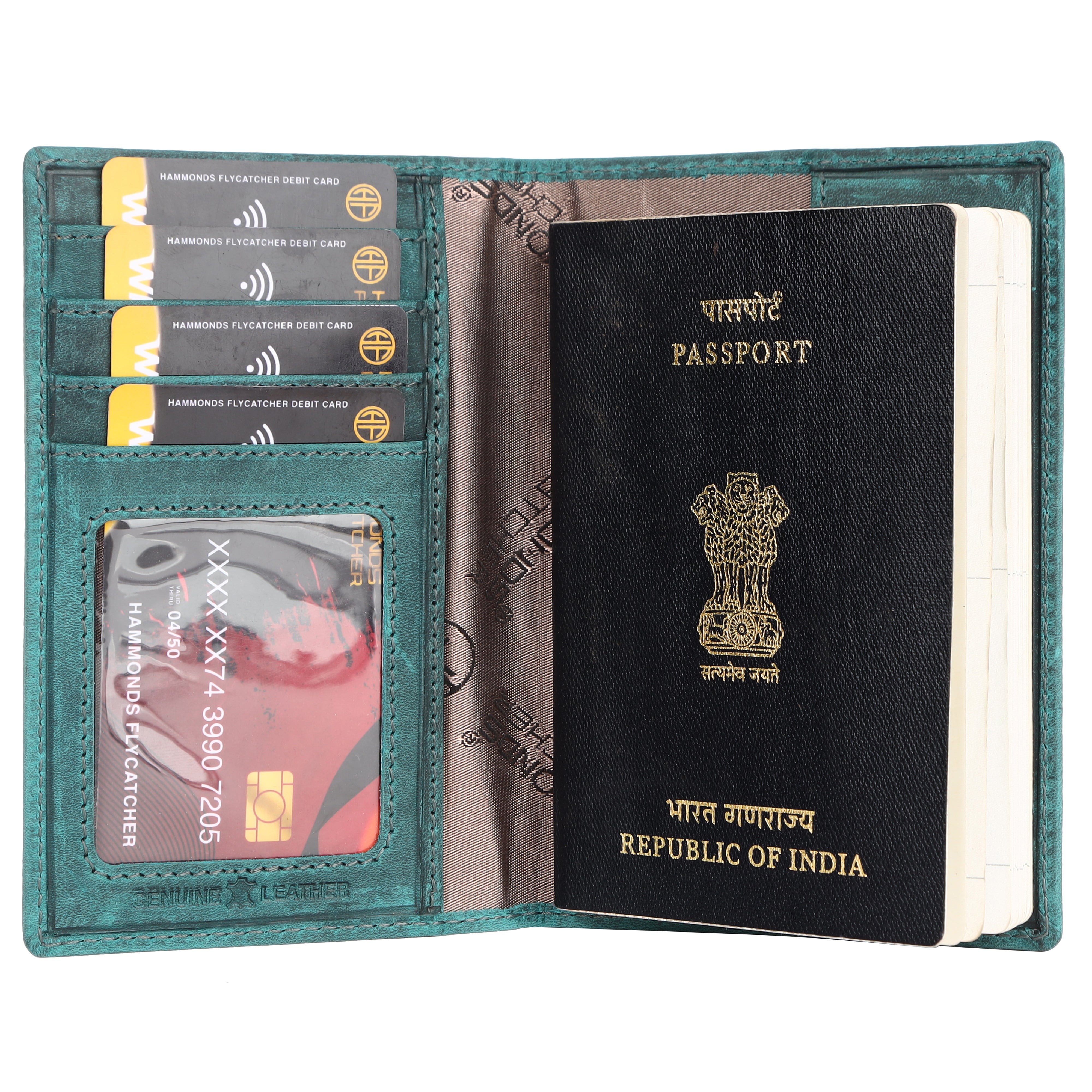 Leather Travel Passport Holder For Men And Women With Passport Slot, Card Slots, ID Card Slot - RFID Protected