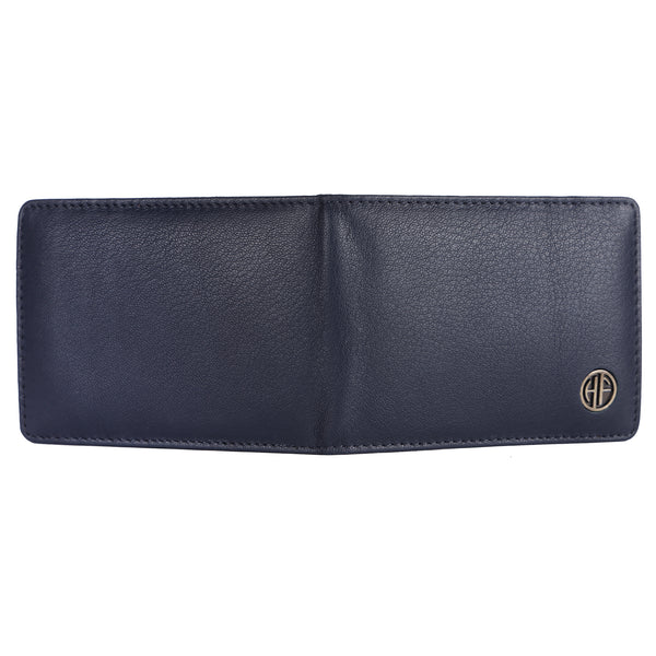 Genuine Leather Slim Wallet for Men, Blue | RFID Protected Leather Wallets for Men | Mens Wallet with 6 Card