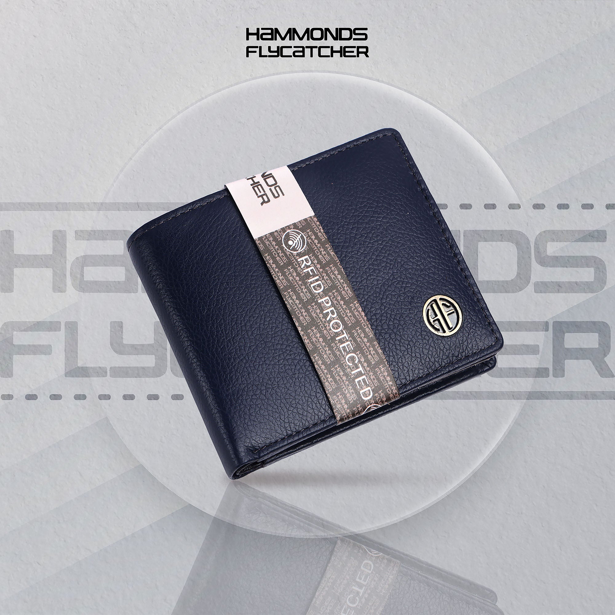 Men's Wallet - Genuine Leather Bifold Money Wallet with RFID Protection - Blue Wallet for Men - 5 Card