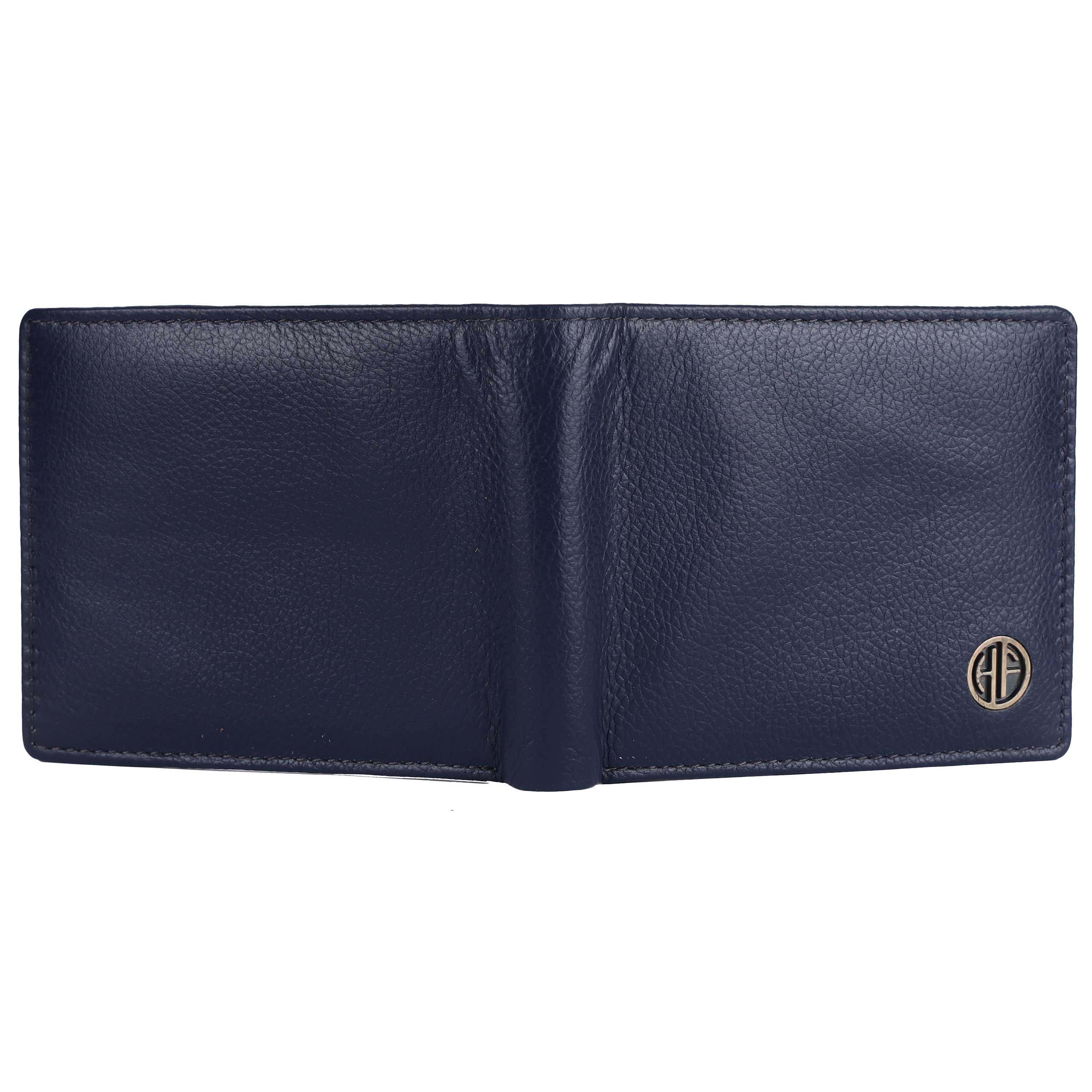Men's Wallet - Genuine Leather Bifold Money Wallet with RFID Protection - Blue Wallet for Men - 5 Card