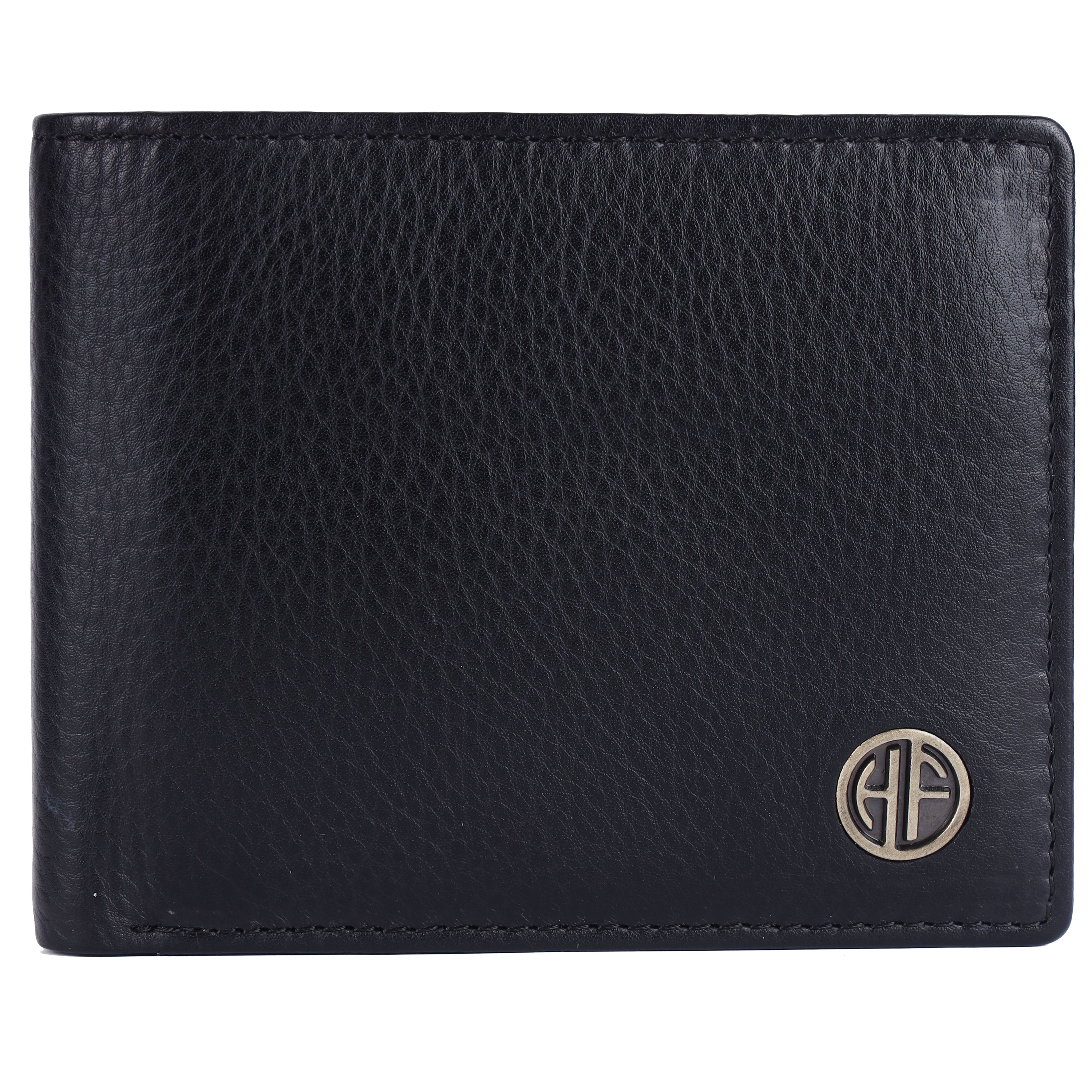 Men's Wallet - Genuine Leather Bifold Money Wallet with RFID Protection - Black Wallet for Men - 5 Card