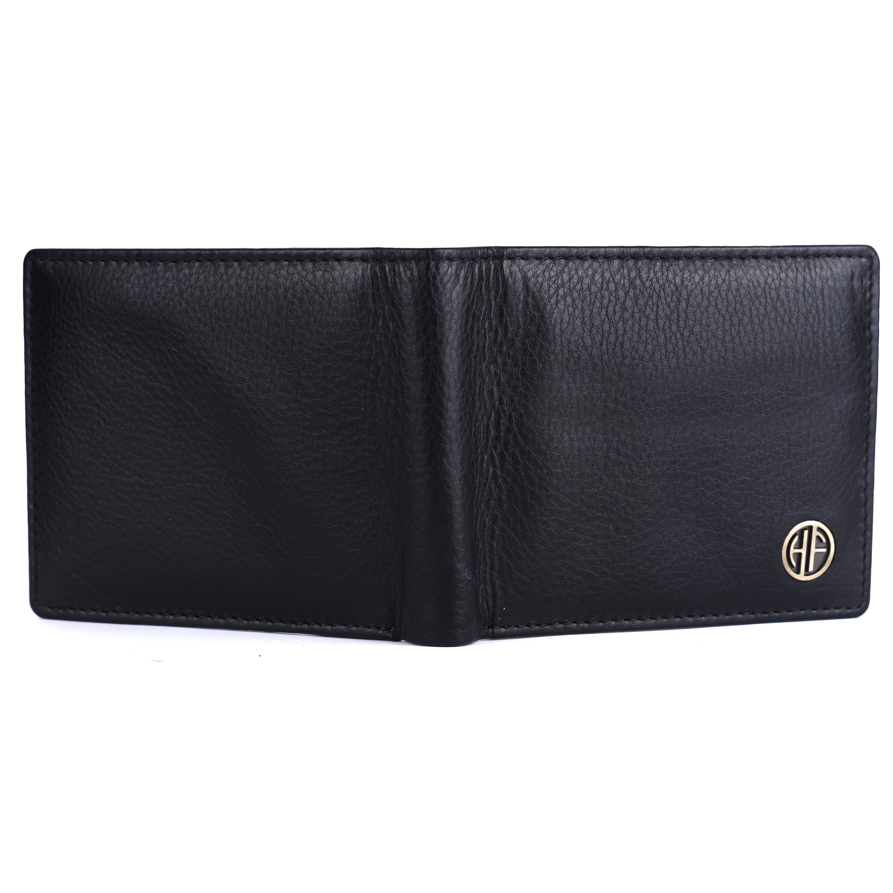 Men's Wallet - Genuine Leather Bifold Money Wallet with RFID Protection - Black Wallet for Men - 5 Card