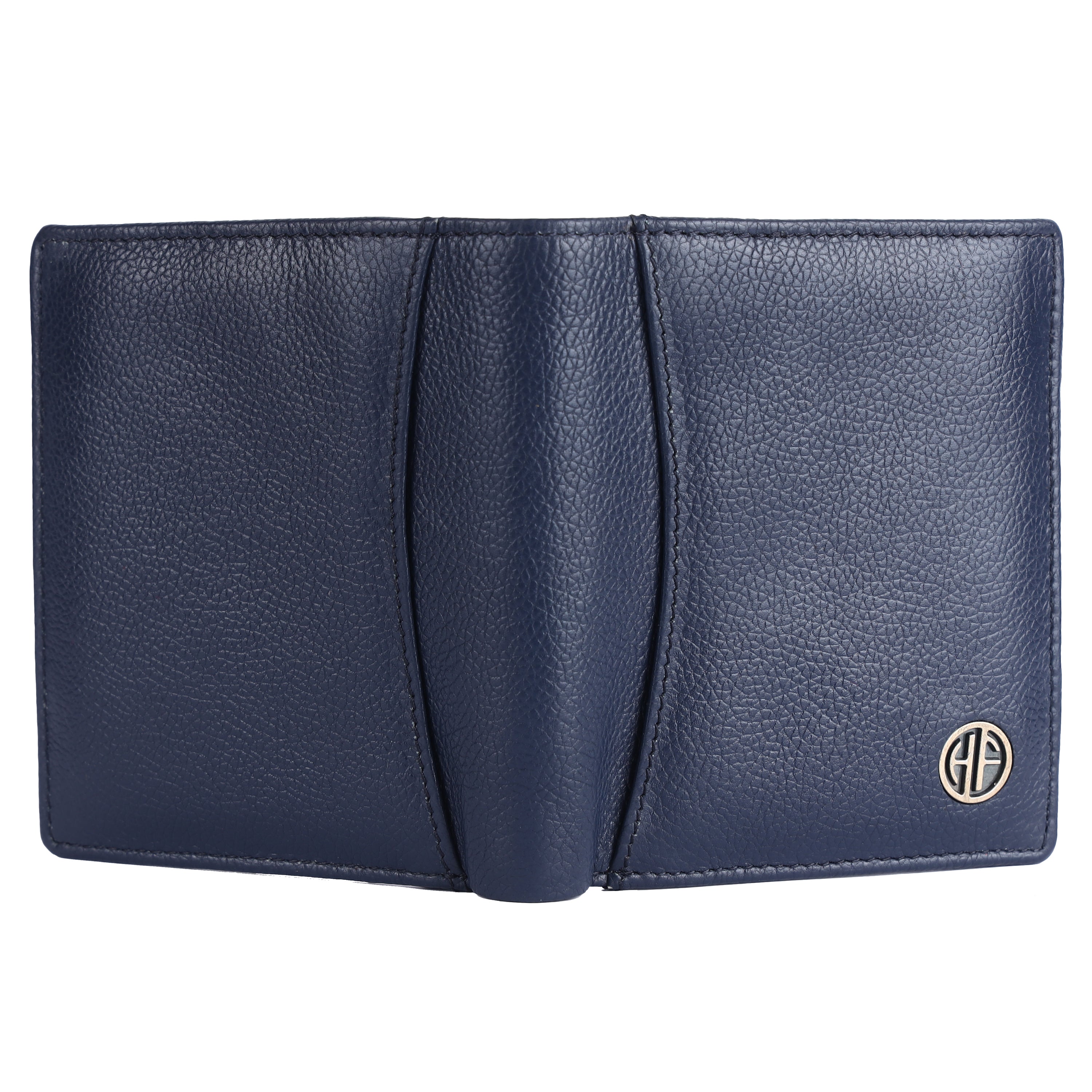 Wallet for Men - Blue | Genuine Leather Bifold Money Wallet | RFID Protected | 9 Card Slots, 2 ID Card