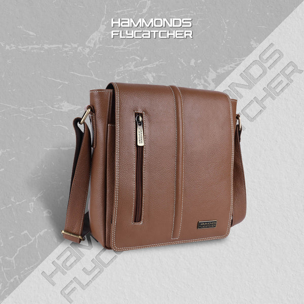 Premium Leather Stylish Mens Crossbody Bag - Adjustable Strap - 1 Year Warranty