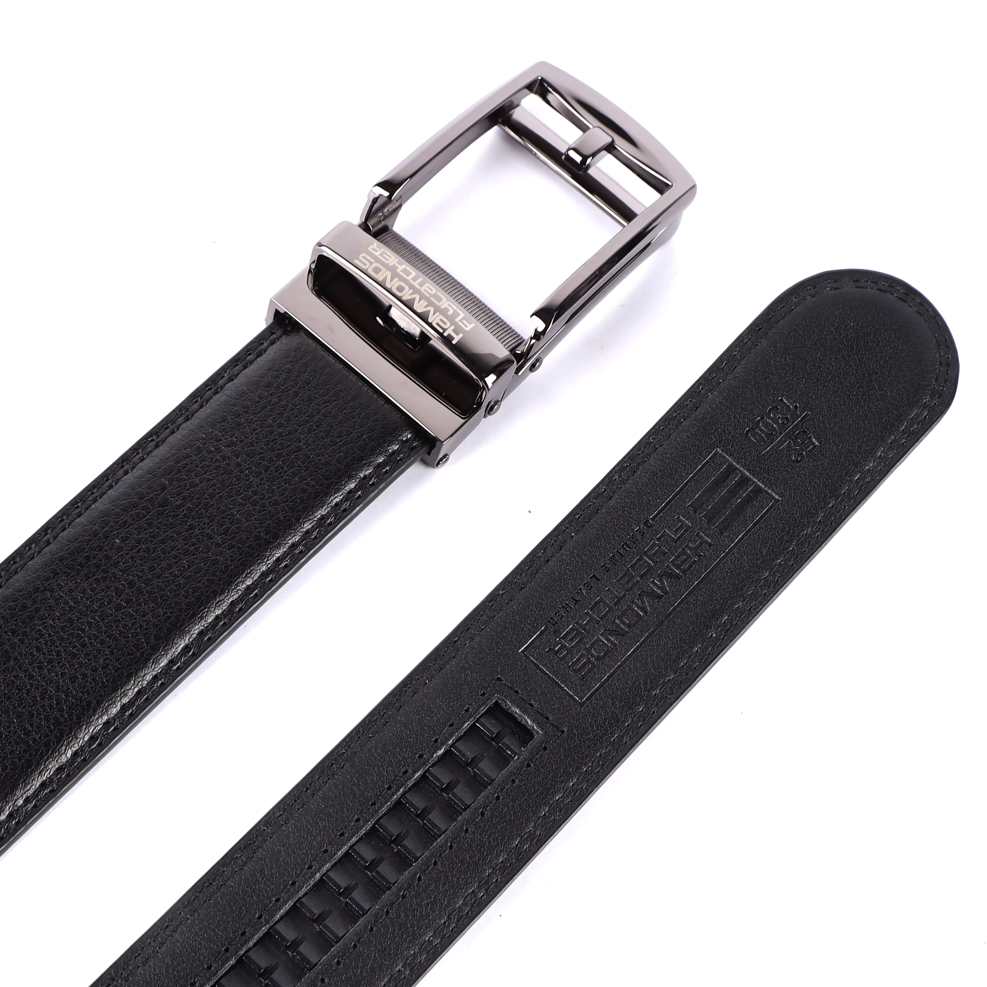 Genuine Leather Autolock Belt for Men - Perfect for Formal and Casual Wear - Adjustable Waistband up to 46 Inches - Autolock Feature