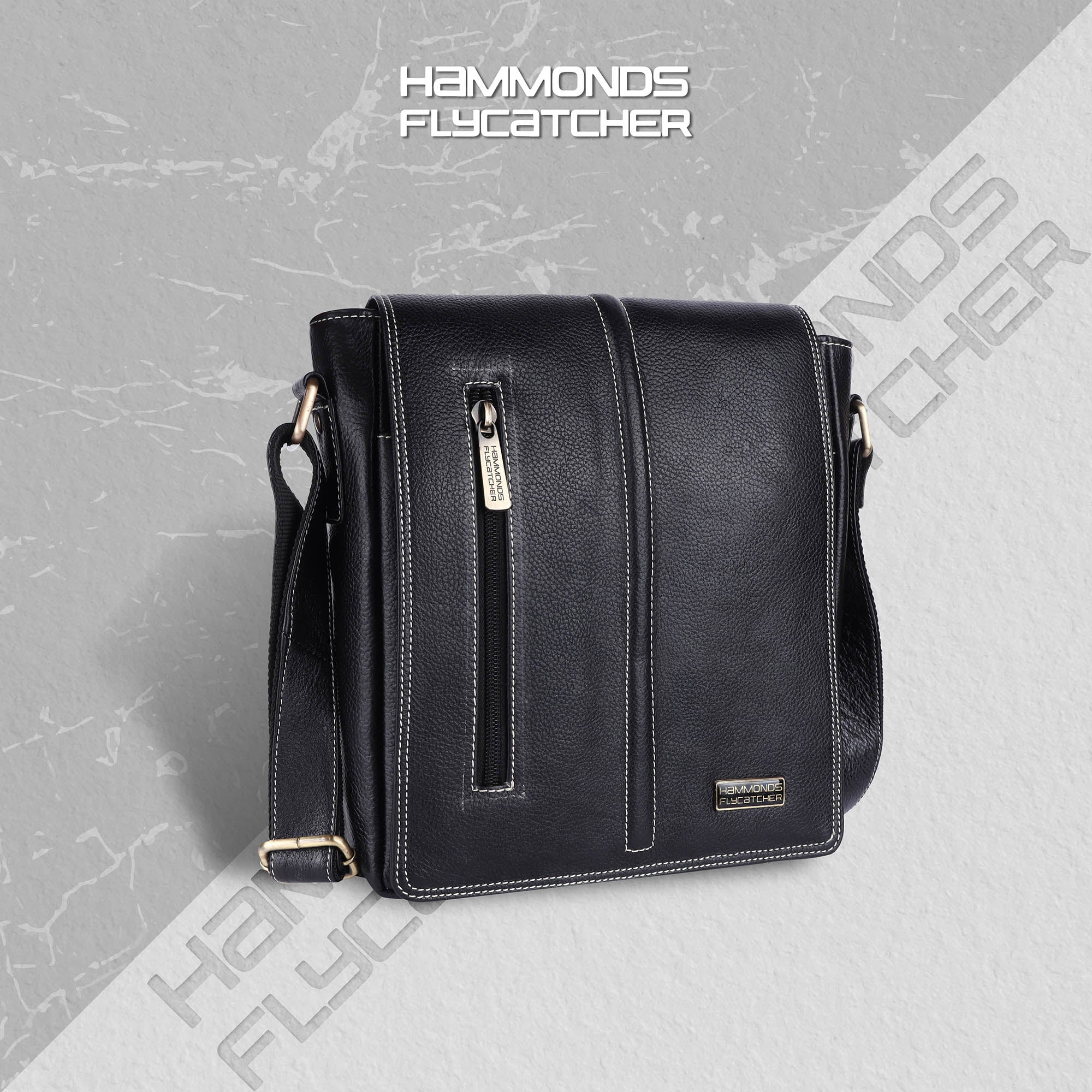 Premium Leather Stylish Mens Crossbody Bag - Adjustable Strap - 1 Year Warranty Main image