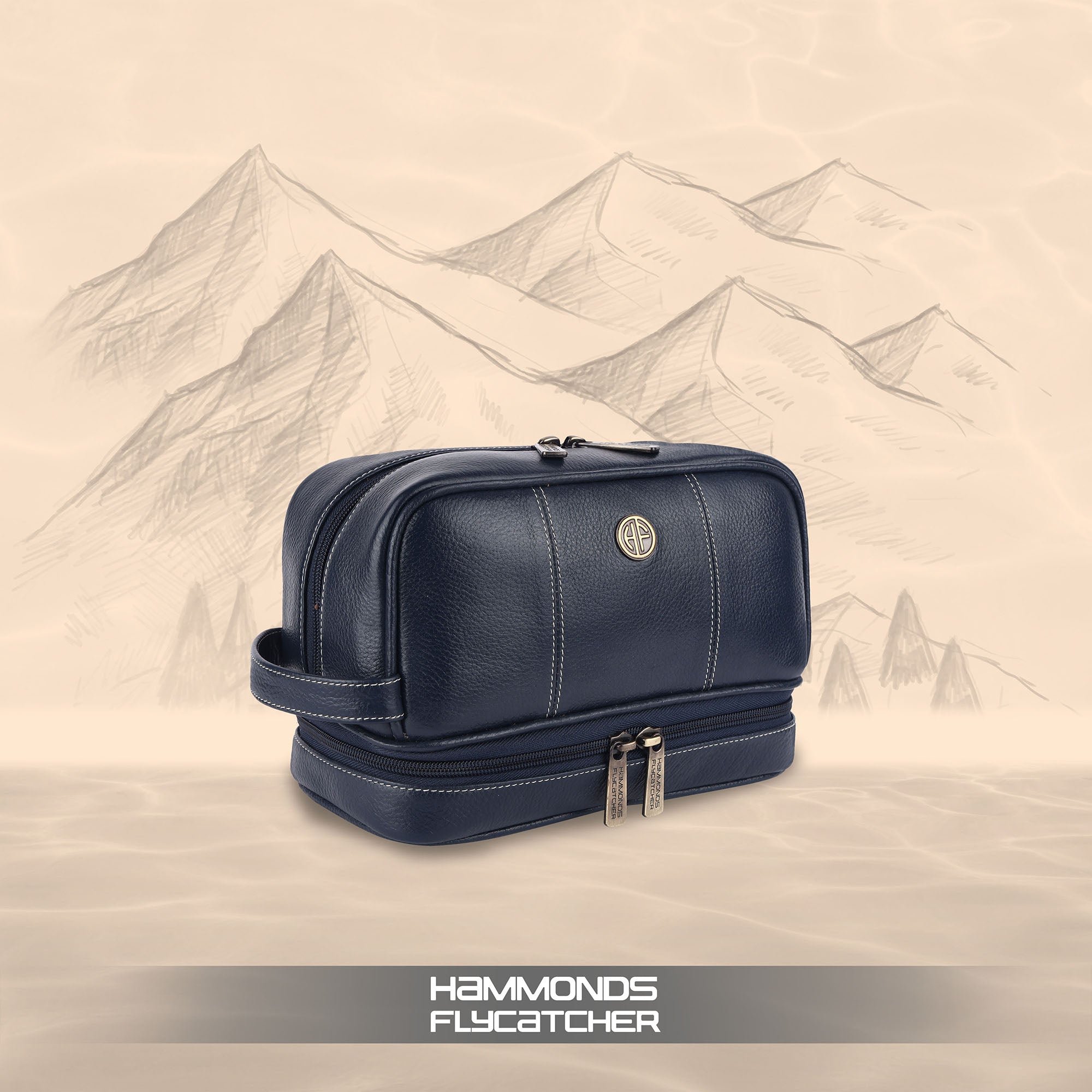 Leather Toiletry Bag for Men and Women - Travel Organizer Kit - Grooming Kit Organizer - Multiple Compartments