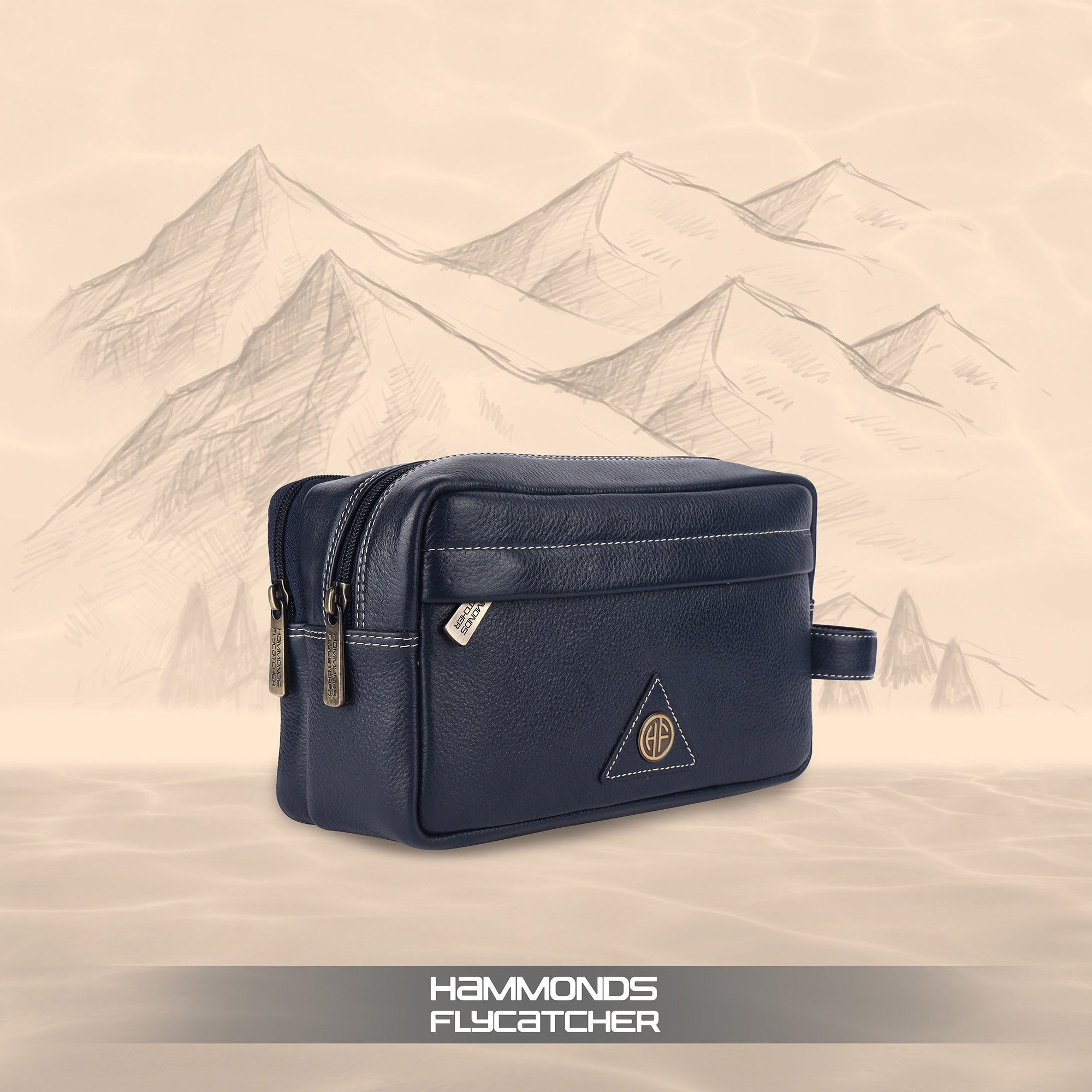 Toiletry Bag for Men Genuine Leather Travel Organizer with Multiple C