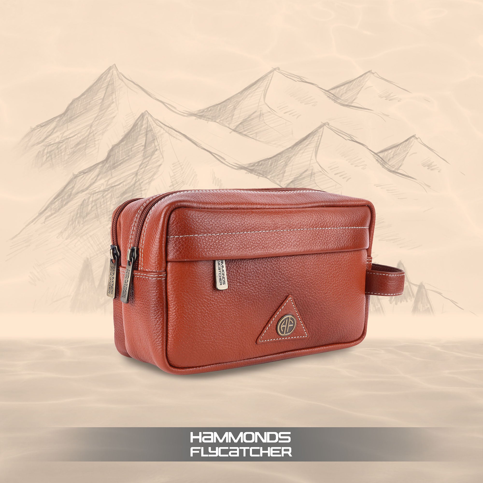 Toiletry Bag for Men- Genuine Leather Travel Organizer with Multiple Compartments