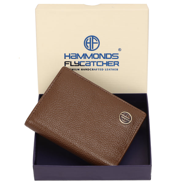 Trifold Mens leather wallets with RFID Protected Leather Wallet for Men - Leather Wallets for Men with 5 Card Slots