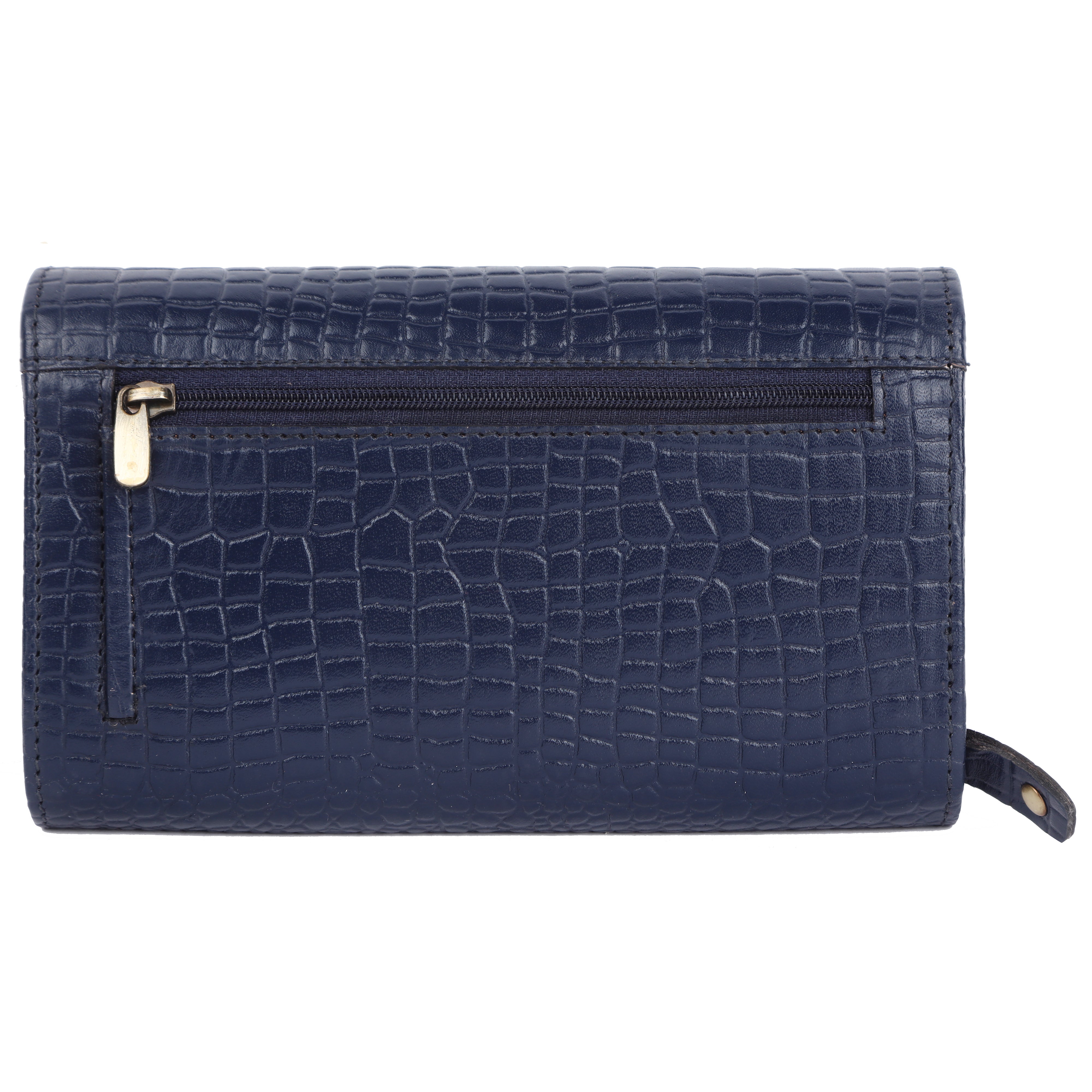 Ladies Leather Purse - RFID Protected, 8 Card Slots, 5 Compartments, Button Closure - For Daily Use