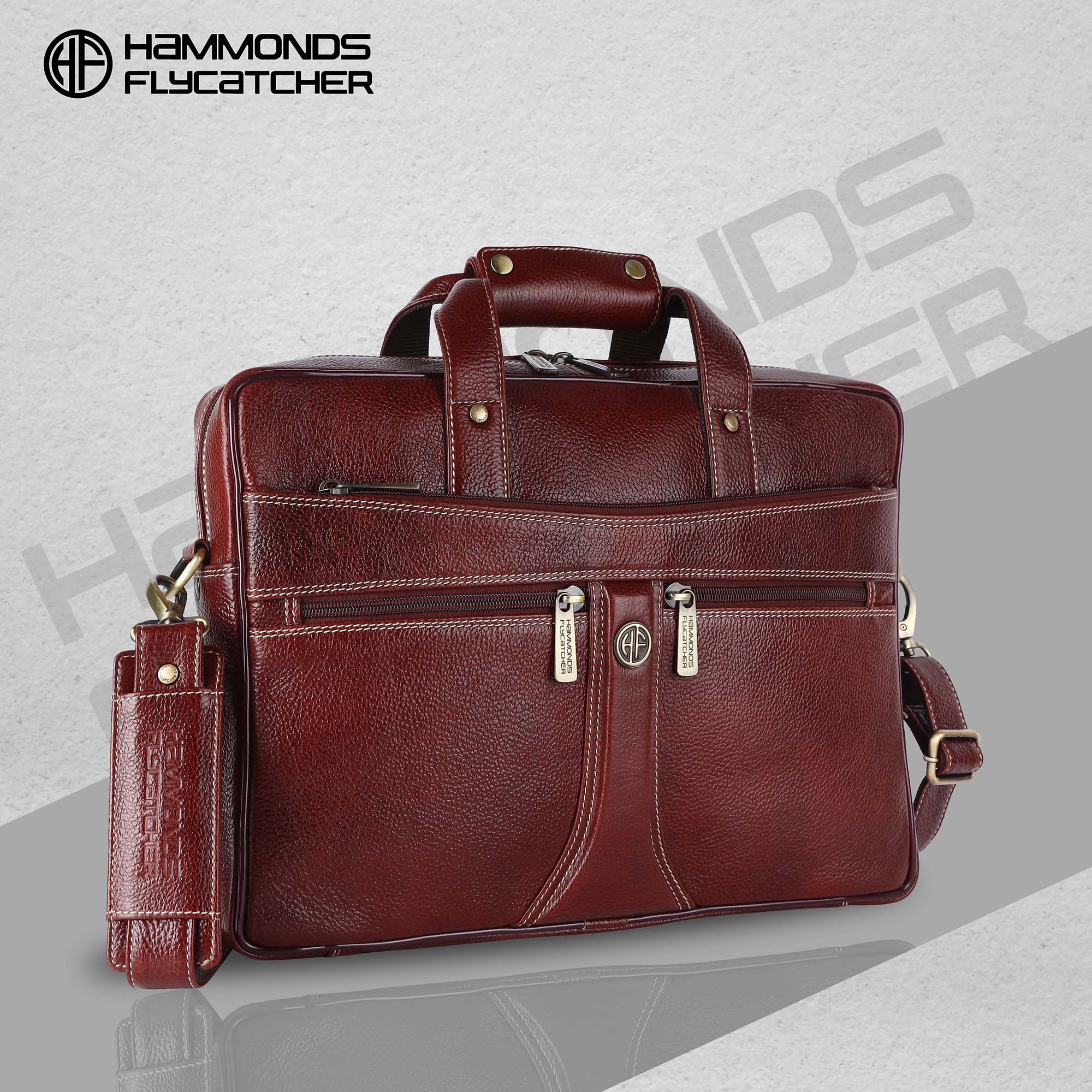 Leather Laptop Office Bag for Men - Messenger Shoulder Bag - Fits 14/15.6/16 Inch Laptop