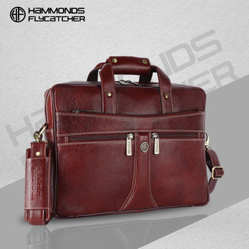 Leather Laptop Office Bag for Men - Messenger Shoulder Bag - Fits 14/15.6/16 Inch Laptop