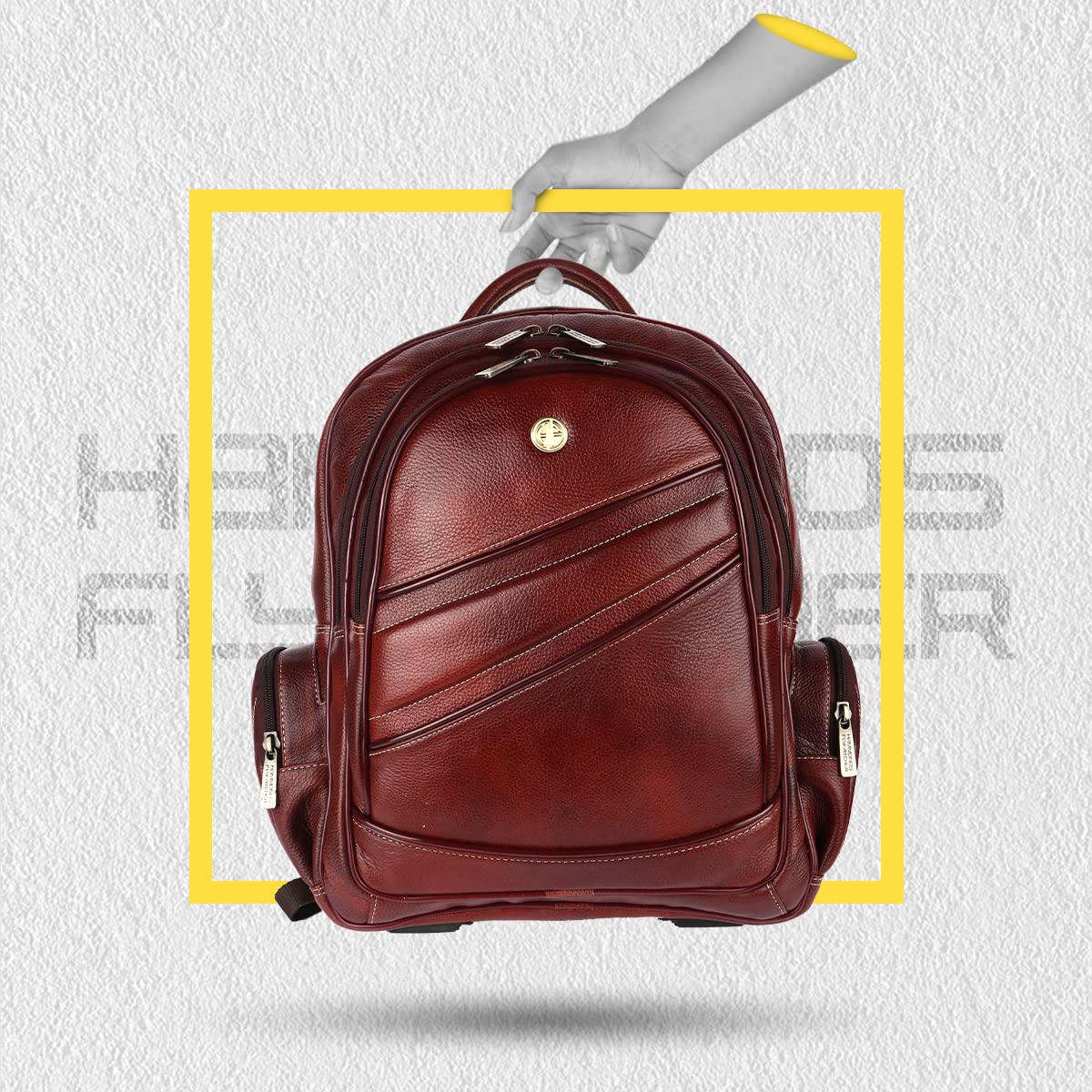 Genuine Leather Laptop Backpack with Multiple Compartments - Fits up to 16 Inch Laptop/MacBook Secondary image