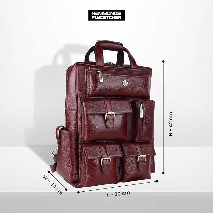 Genuine Leather Travel Backpack/College Backpack for Men and Women Stylish, Durable, and Spacious Bag
