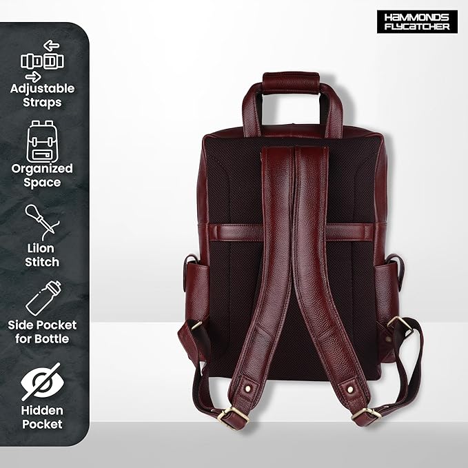 Genuine Leather Travel Backpack/College Backpack for Men and Women Stylish, Durable, and Spacious Bag
