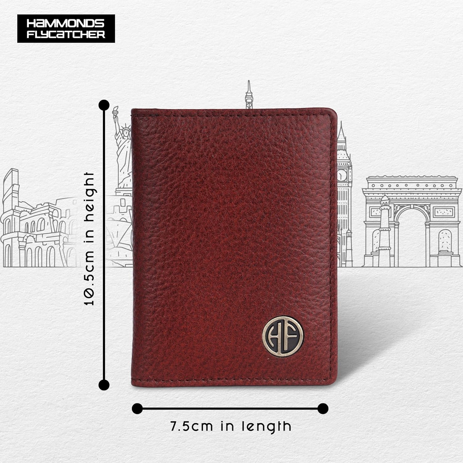 Card Holder Wallet for Men and Women - Genuine Leather - RFID Protected - 6 Slots for ATM Credit/Debit Card