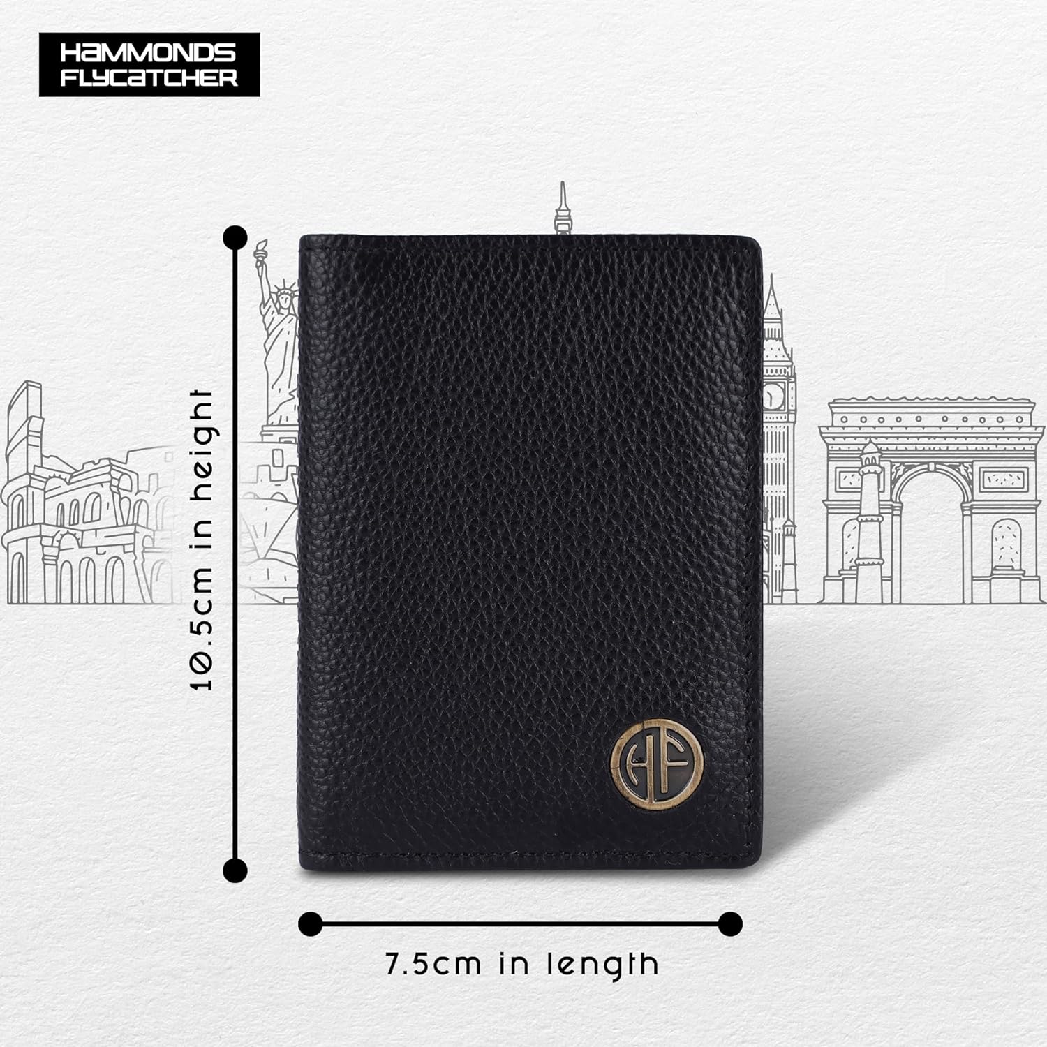 Card Holder Wallet for Men and Women - Genuine Leather - RFID Protected - 6 Slots for ATM Credit/Debit Card