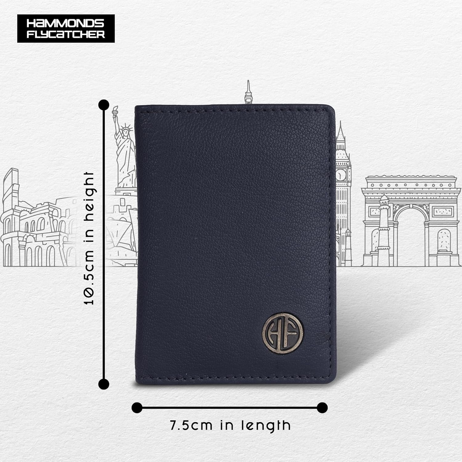 Card Holder Wallet for Men and Women - Genuine Leather - RFID Protected - 6 Slots for ATM Credit/Debit Card