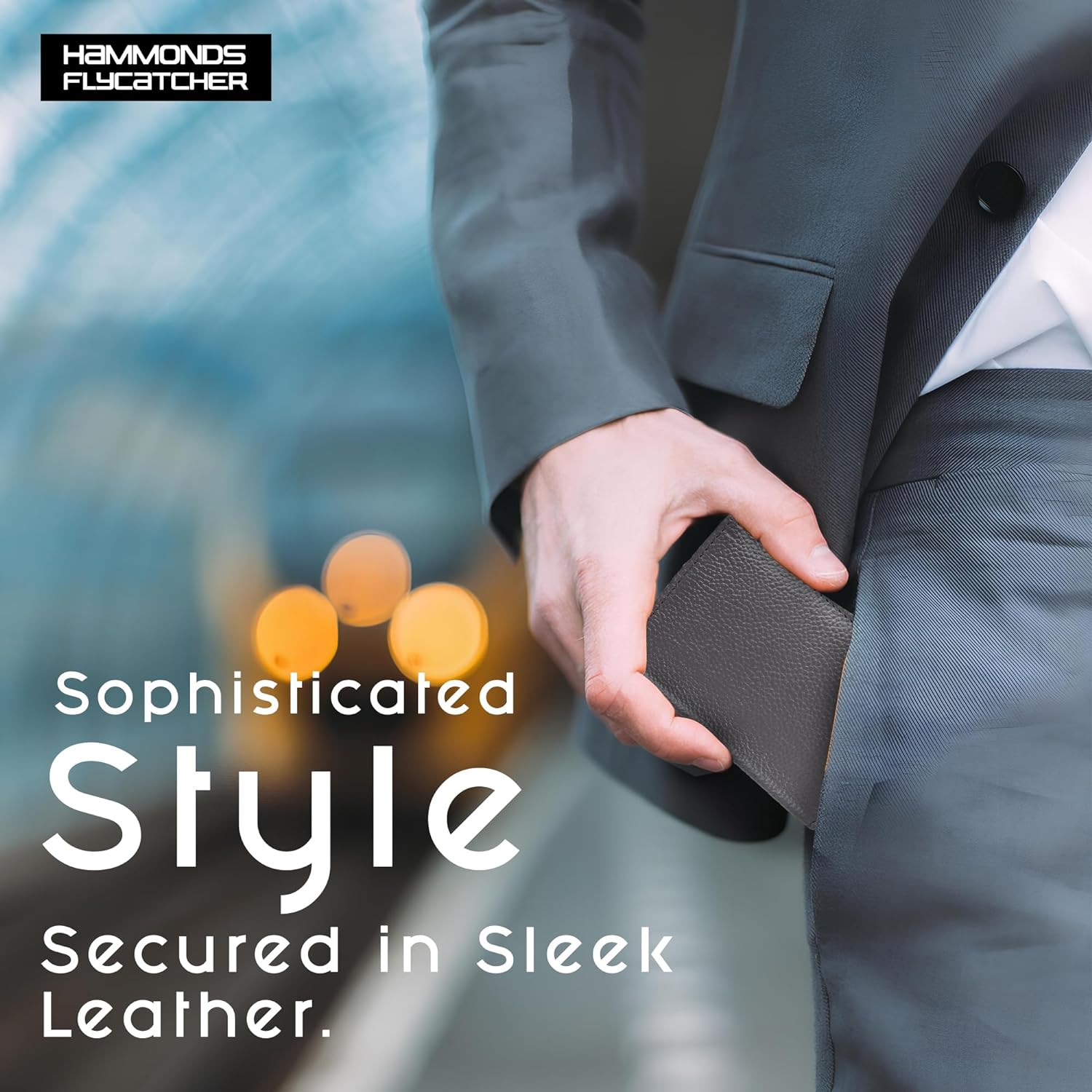 Card Holder Wallet for Men and Women - Genuine Leather - RFID Protected - 6 Slots for ATM Credit/Debit Card