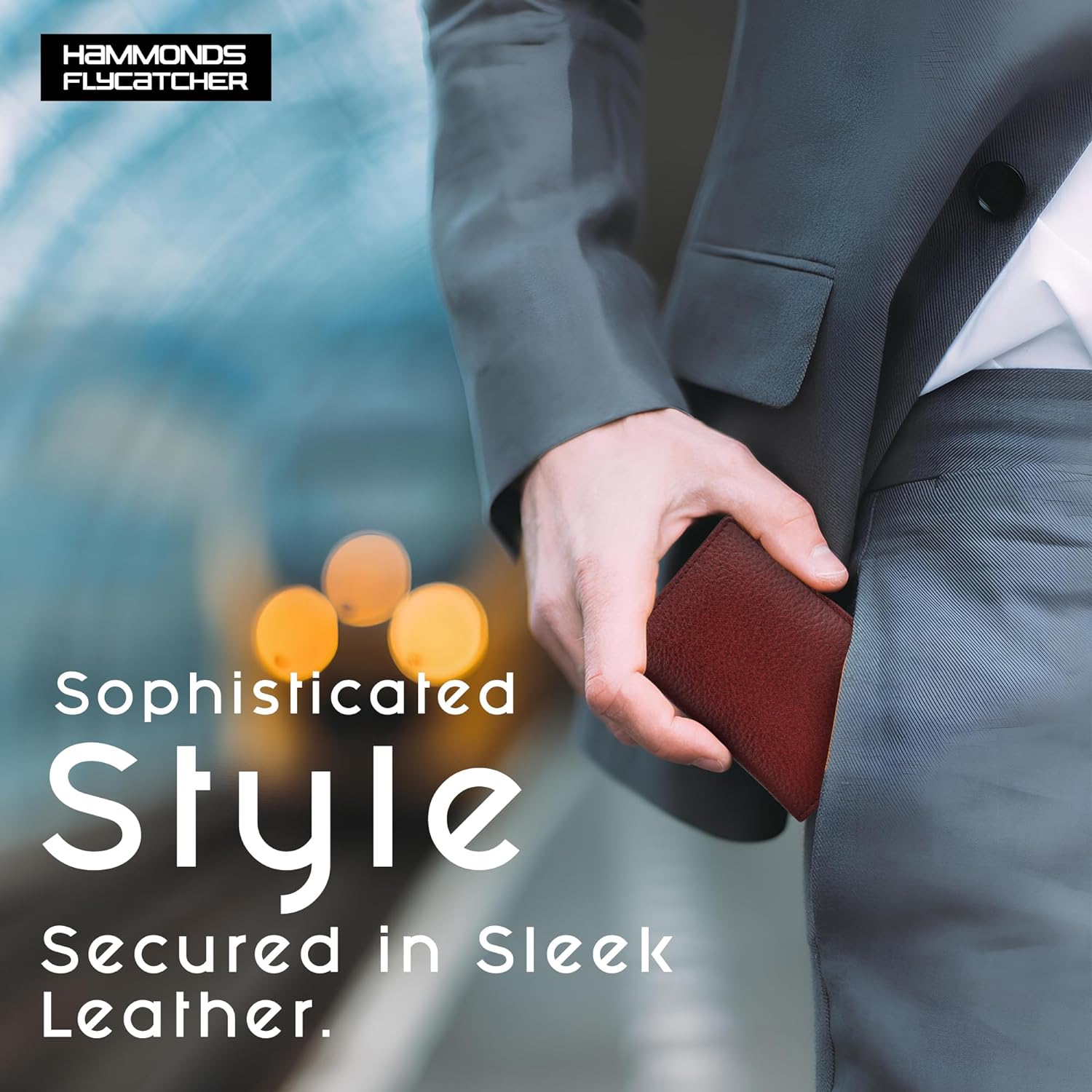 Card Holder Wallet for Men and Women - Genuine Leather - RFID Protected - 6 Slots for ATM Credit/Debit Card