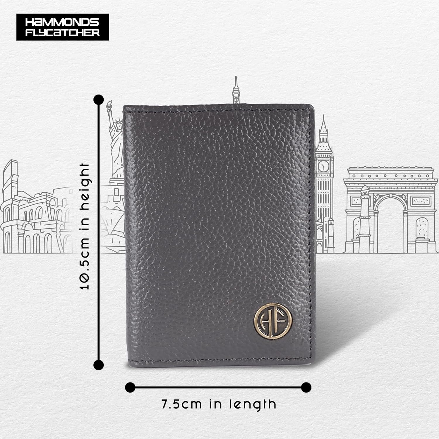 Card Holder Wallet for Men and Women - Genuine Leather - RFID Protected - 6 Slots for ATM Credit/Debit Card