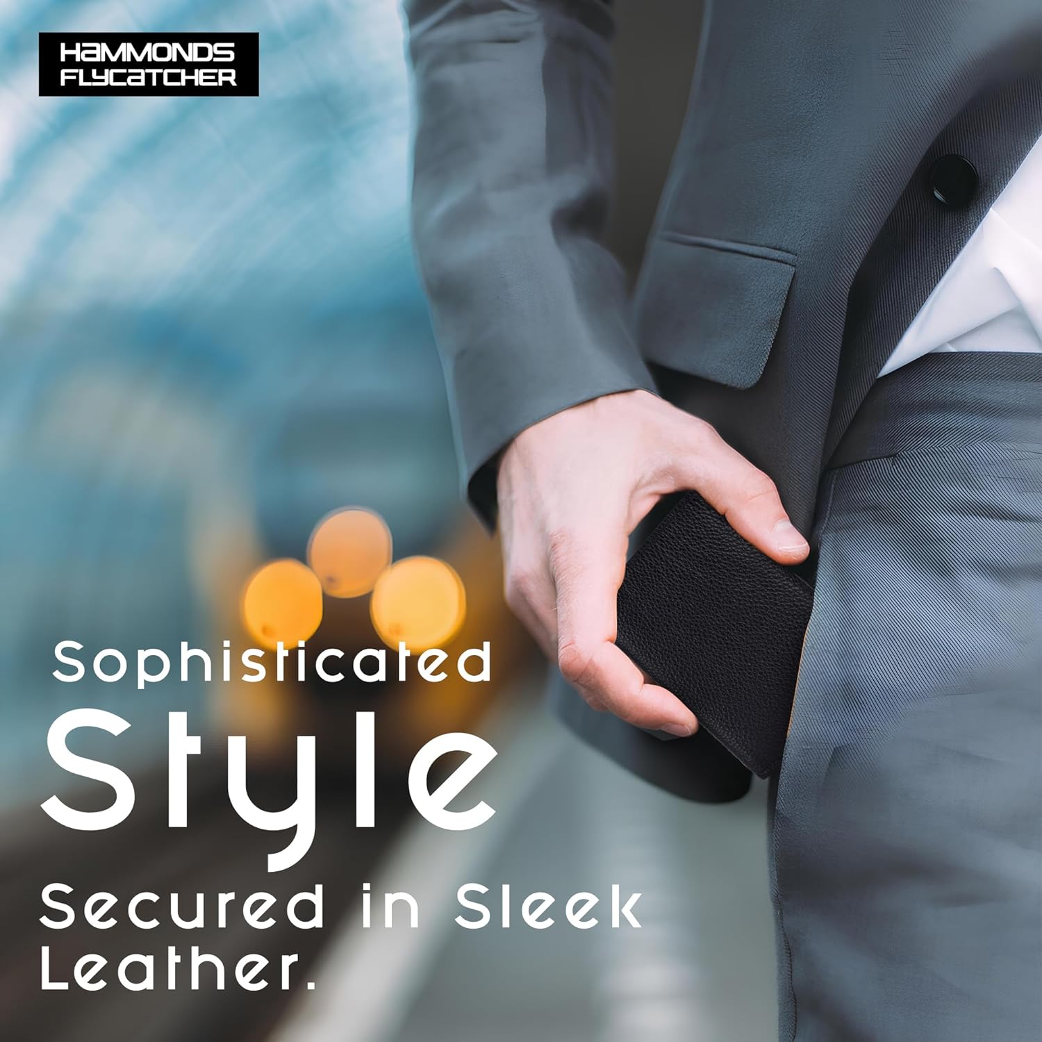 Card Holder Wallet for Men and Women - Genuine Leather - RFID Protected - 6 Slots for ATM Credit/Debit Card