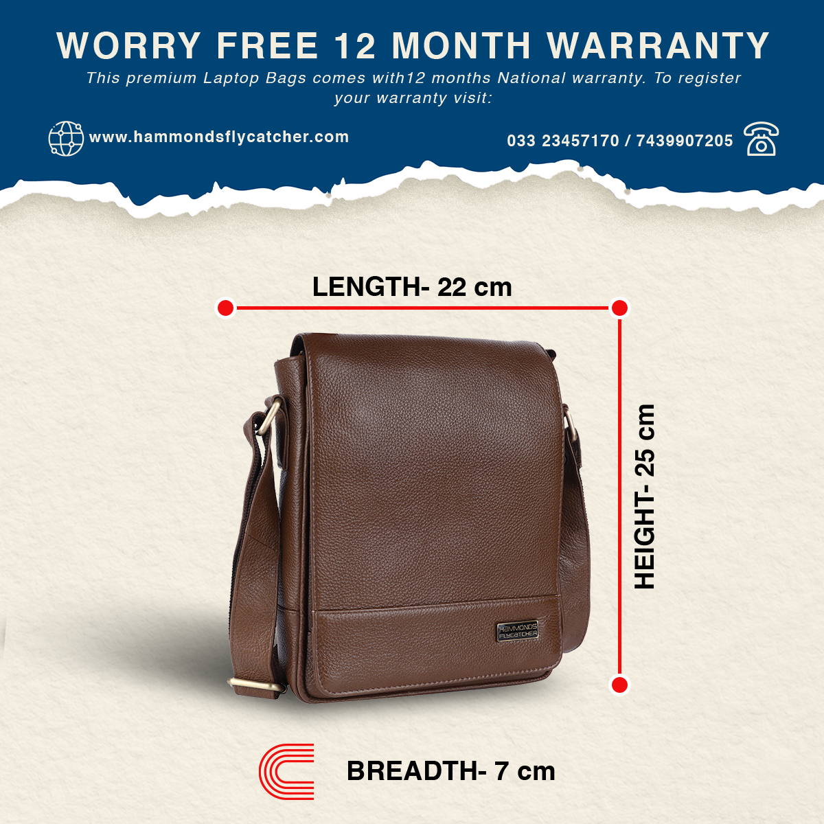 Premium Leather Sling Bag For Men - Adjustable Shoulder Strap - Ideal For Travel, College, and Office