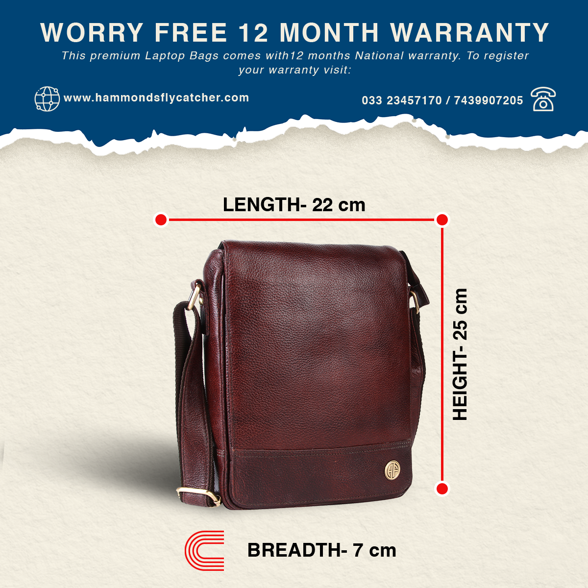 Premium Leather Sling Bag For Men - Adjustable Shoulder Strap - Ideal For Travel, College, and Office