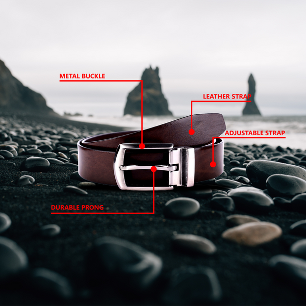 Brown Leather Belt - Elevate Your Style with this Original, Branded, Formal/Casual Belt for Men with Free