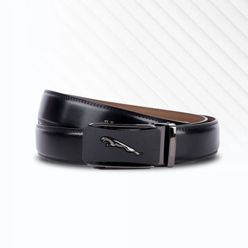 Genuine Leather Belts for Men, Autolock Micro Adjustable Ratchet Track Leather Belt for Men, Formal & Casual Leather Belt