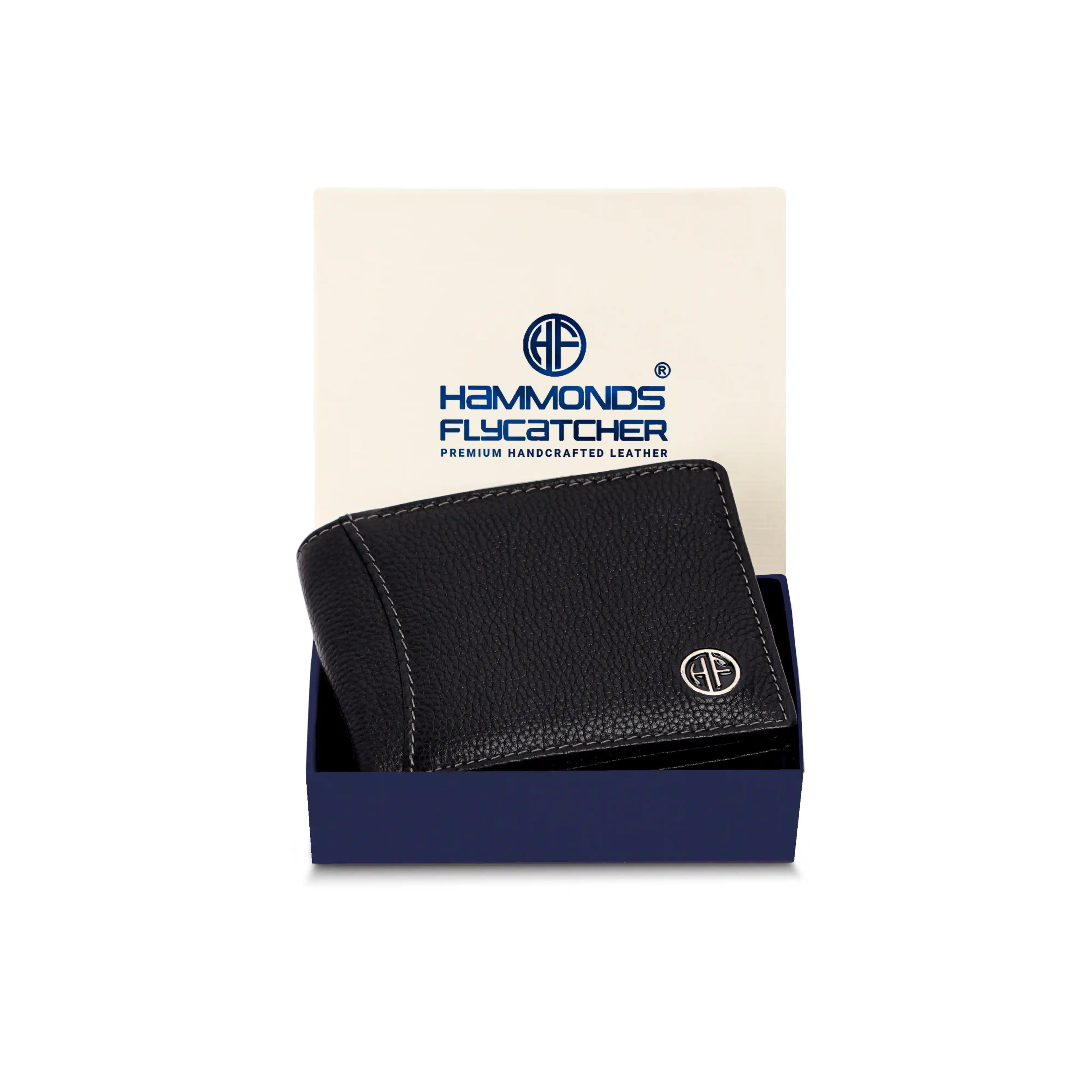 Genuine Leather Wallet for Men with 6 ATM Card Slots - RFID Protected