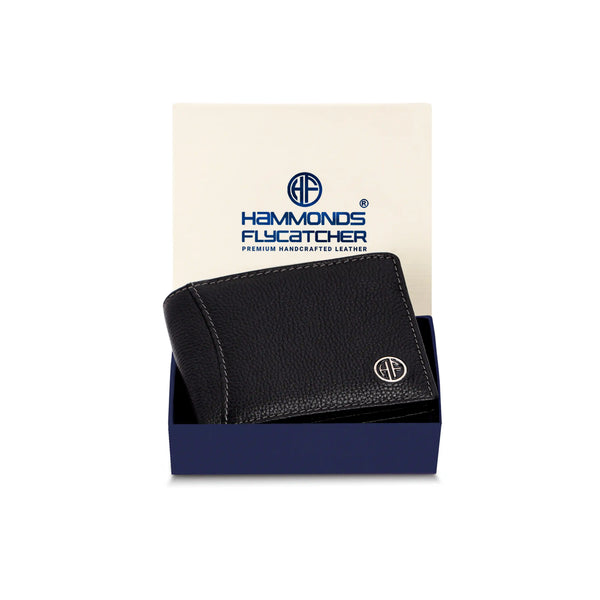 Genuine Leather Wallet for Men with 6 ATM Card Slots - RFID Protected