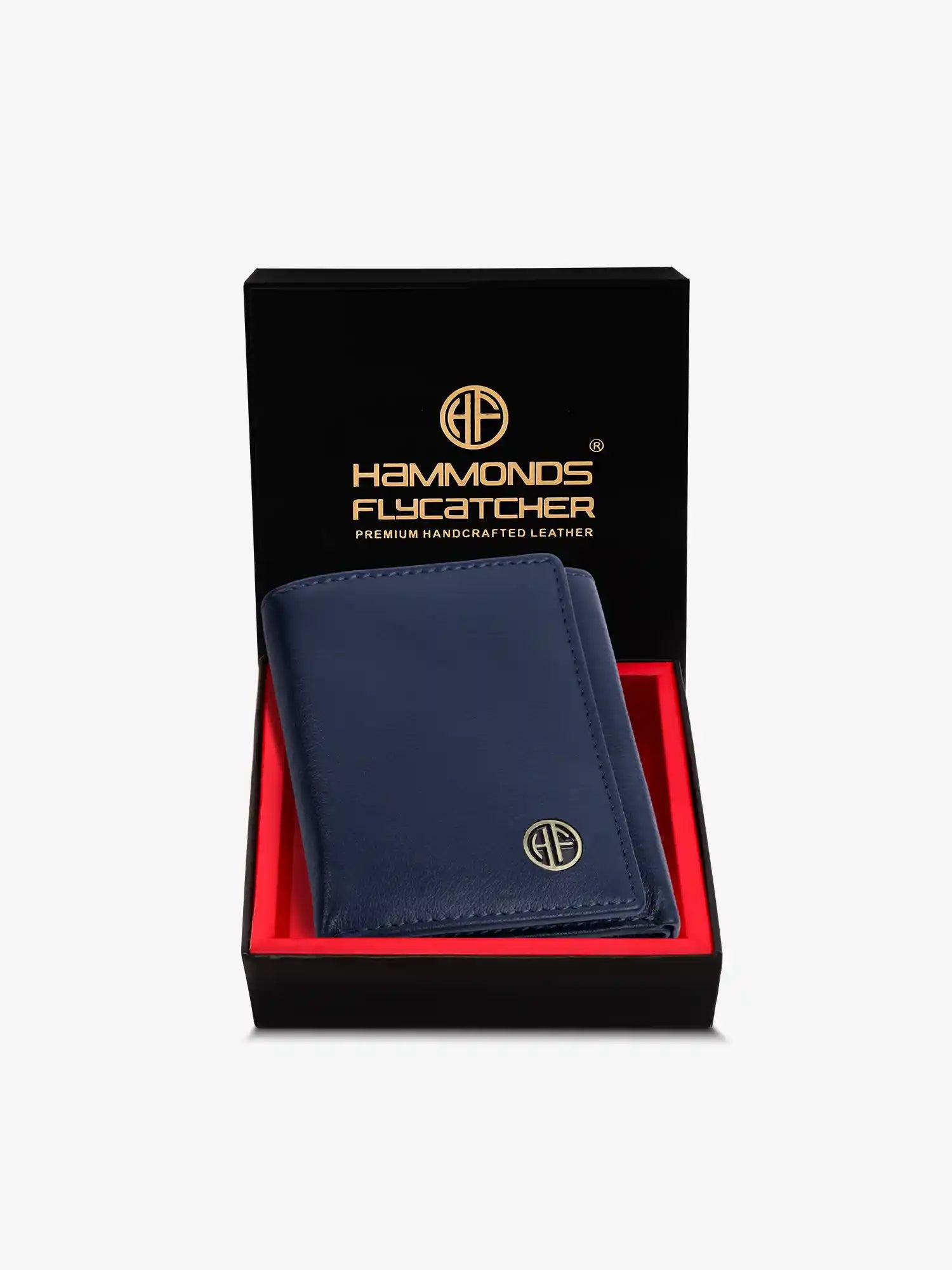 Wallet for Men - Blue | Genuine Leather Trifold Money Wallet | RFID Protected Wallets for Men| 4 ATM