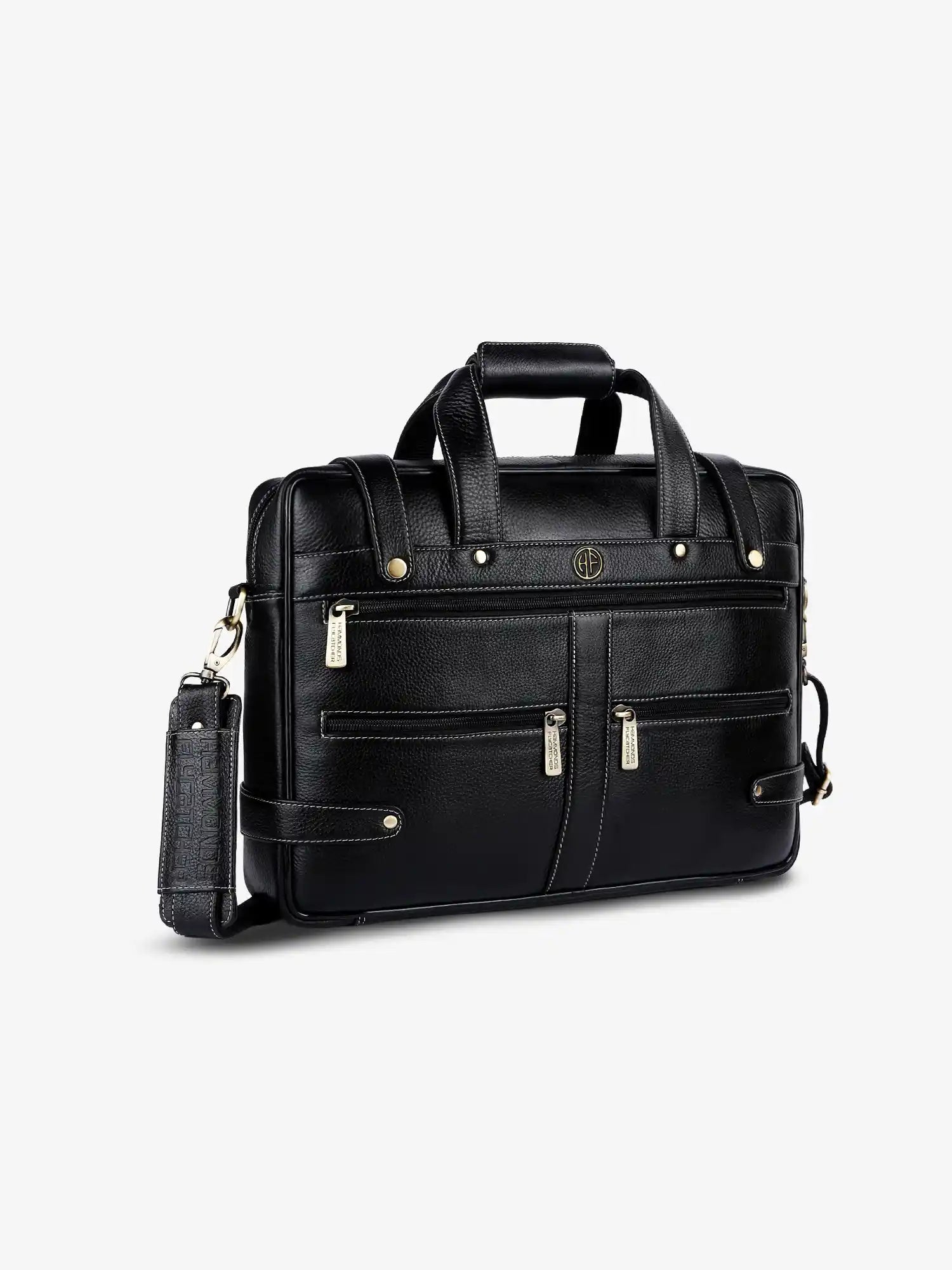 Branded Laptop Bag for Men - Genuine Leather - Fits Up to 16 Inch Laptop/MacBook - 1 Year Warranty